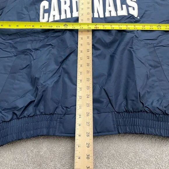 Adidas St. Louis Cardinals MLB Windbreaker Jacket Mens XL Blue Quilted Lining